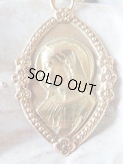 画像7: 【K18イエローゴールドメダイ】【花縁×聖母】【1.2g】フランス・アンティーク＆ヴィンテージメダイ