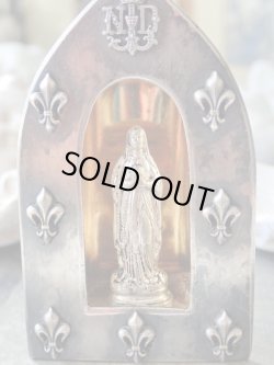 画像9: 【携帯用小祭壇】【フルールドリス文様ルルドの聖母】フランス・アンティーク＆ヴィンテージ聖品