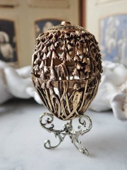 画像2: 【1988年】【スノードロップ透かし細工274/500】【SV925×K24GP】【セント・ジェームス・ハウス・カンパニー】イギリス・ヴィンテージイースターエッグ