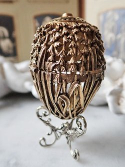 画像5: 【1988年】【スノードロップ透かし細工274/500】【SV925×K24GP】【セント・ジェームス・ハウス・カンパニー】イギリス・ヴィンテージイースターエッグ