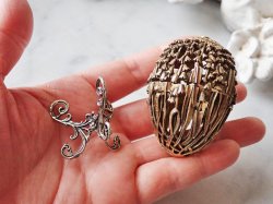 画像15: 【1988年】【スノードロップ透かし細工274/500】【SV925×K24GP】【セント・ジェームス・ハウス・カンパニー】イギリス・ヴィンテージイースターエッグ