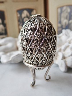 画像4: 【1979年】【教会シリーズTewkesbury Abbey113/500】【SV925×K24GP】【セント・ジェームス・ハウス・カンパニー】イギリス・ヴィンテージイースターエッグ