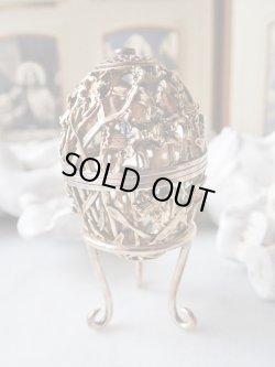 画像5: 【ディーラー私物放出品】【1980年】【水仙透かし細工71/500】【SV925×K24GP】【セント・ジェームス・ハウス・カンパニー】イギリス・ヴィンテージイースターエッグ