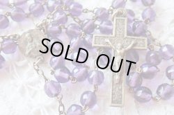 画像4: 【アメジストカラーガラス珠ロザリオ】フランス・アンティーク＆ヴィンテージロザリオ