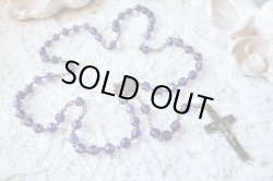 画像2: 【アメジストカラーガラス珠ロザリオ】フランス・アンティーク＆ヴィンテージロザリオ