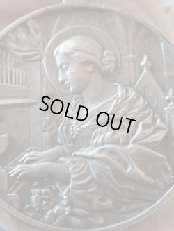 画像4: 【カルロ・ドルチ】【音楽の守護聖人セシリアメダイ】【KISSING作】フランスアンティーク＆ヴィンテージ聖品