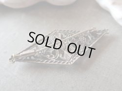 画像5: 【アンヌ・ド・ブルターニュ紋章エルミーヌ】【菱形透かしブローチ】フランス・アンティーク＆ヴィンテージ品