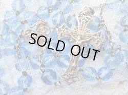 画像6: 【ブルーカットガラス中珠ロザリオ】【総シルバーパーツ】フランス・アンティーク＆ヴィンテージロザリオ