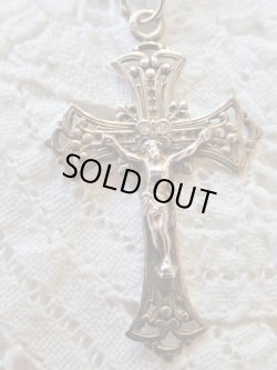 画像8: 【ブルーカットガラス中珠ロザリオ】【総シルバーパーツ】フランス・アンティーク＆ヴィンテージロザリオ