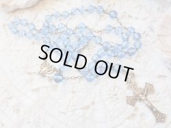 画像4: 【ブルーカットガラス中珠ロザリオ】【総シルバーパーツ】フランス・アンティーク＆ヴィンテージロザリオ