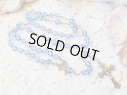 画像3: 【ブルーカットガラス中珠ロザリオ】【総シルバーパーツ】フランス・アンティーク＆ヴィンテージロザリオ