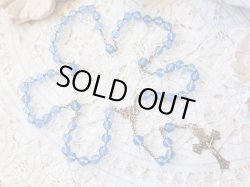 画像2: 【ブルーカットガラス中珠ロザリオ】【総シルバーパーツ】フランス・アンティーク＆ヴィンテージロザリオ