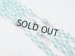 画像10: 【アクアマリンカラーカットガラス珠ロザリオ】【総シルバーパーツ】フランス・アンティーク＆ヴィンテージロザリオ