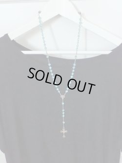 画像15: 【アクアマリンカラーカットガラス珠ロザリオ】【総シルバーパーツ】フランス・アンティーク＆ヴィンテージロザリオ