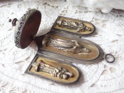 画像19: 【携帯用ミニ三連祭壇兼聖水盤】【ルルドの聖母/イエスの御心/聖アントニオ】フランス・アンティーク＆ヴィンテージ聖品