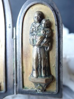 画像10: 【携帯用ミニ三連祭壇兼聖水盤】【ルルドの聖母/イエスの御心/聖アントニオ】フランス・アンティーク＆ヴィンテージ聖品