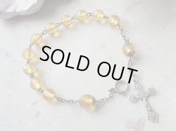 画像6: 【ウランガラスの1連ロザリオブレスレット】【1900年代初頭】【総シルバーパーツ＆一部花座付】フランス・アンティーク＆ヴィンテージロザリオ