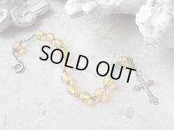 画像5: 【ウランガラスの1連ロザリオブレスレット】【1900年代初頭】【総シルバーパーツ＆一部花座付】フランス・アンティーク＆ヴィンテージロザリオ