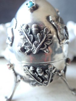 画像7: 【1878年帝政ロシアJソスンコウスキ作シルバー875製イースターエッグ】【店主私物コレクション放出】ロシア・アンティーク品