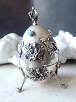 画像3: 【1878年帝政ロシアJソスンコウスキ作シルバー875製イースターエッグ】【店主私物コレクション放出】ロシア・アンティーク品