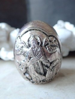 画像3: 【ファインシルバー（SV999）製イースターエッグ】【十字架の道行き第十三留/第十五留】イギリス・アンティーク＆ヴィンテージ品