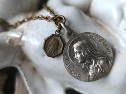 画像3: 【マグダラのマリアメダイ大小2個セット】【サントボーム巡礼記念品】フランス・アンティーク＆ヴィンテージメダイ