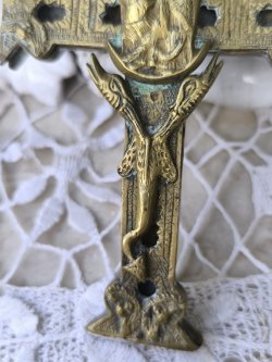 画像9: 【聖遺物入れ仕様キリスト磔刑十字架】【異形カラバカクロス】【片面キリスト片面聖母】スペイン・アンティーク＆ヴィンテージ聖品