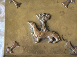 画像12: 【アンヌ・ド・ブルターニュ紋章エルミーヌ】【20世紀初頭マッチケース】フランス・アンティーク品