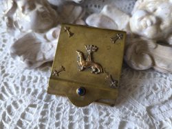 画像1: 【アンヌ・ド・ブルターニュ紋章エルミーヌ】【20世紀初頭マッチケース】フランス・アンティーク品