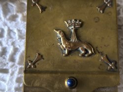 画像3: 【アンヌ・ド・ブルターニュ紋章エルミーヌ】【20世紀初頭マッチケース】フランス・アンティーク品