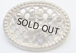 画像1: 買い付けリクエスト可能品4　エルミーヌの透かしオーバルブローチ