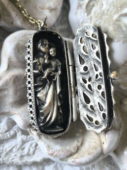 画像6: 【聖堂薔薇窓風透かしトレーサリー】【ミニ聖像ケースペンダント】フランス・アンティーク＆ヴィンテージ聖品