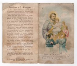 画像1: 【聖ジュゼッペ（ヨセフ）と幼子イエス】イタリア・アンティーク＆ヴィンテージホーリーカード