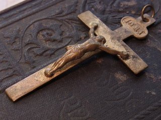 フランスヴィンテージイエスキリストの磔刑十字架クロス