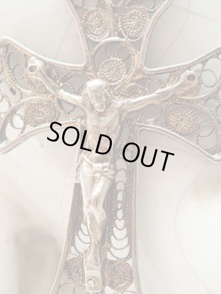 画像4: 【シルバー800製】【フィリグリークロス】イタリア・アンティーク&ヴィンテージクロス (4)