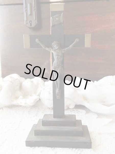 画像2: 【木製卓上十字架】【クルシフィクス】イタリア・アンティーク＆ヴィンテージ聖品 (2)