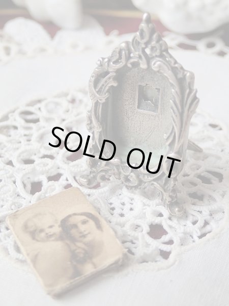 画像4: 【店長の希少個人コレクション放出品】【シルバーミニフォトスタンド１】イタリア・アンティーク＆ヴィンテージ聖品 (4)