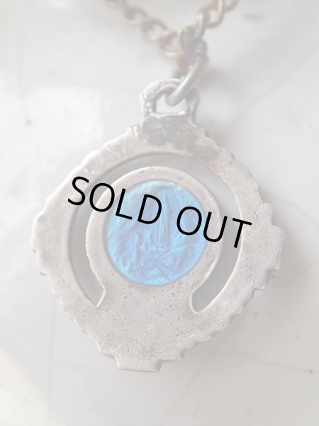 画像3: 【円環透かしブルーエナメルマルカジット留め】【ルルドの聖母】フランス・アンティーク＆ヴィンテージメダイ (3)