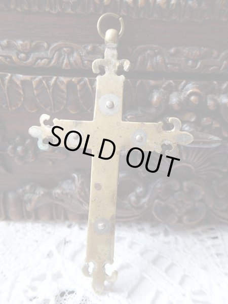 画像3: 【聖職者用キリスト磔刑十字架クルシフィクス】【フルールドリス】フランス・アンティーク＆ヴィンテージクロス (3)