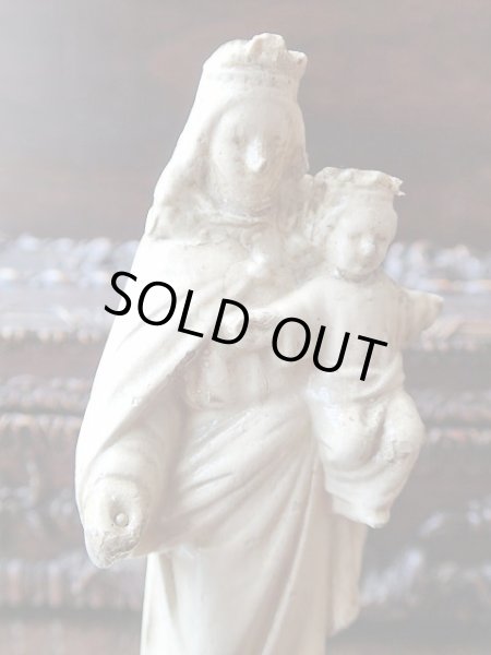 画像4: 【象牙風石膏聖母子像】【小祭壇用聖像】フランス・アンティーク＆ヴィンテージ聖品 (4)