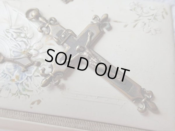 画像4: 【聖職者用キリスト磔刑十字架クルシフィクス】【フルールドリス】フランス・アンティーク＆ヴィンテージクロス (4)