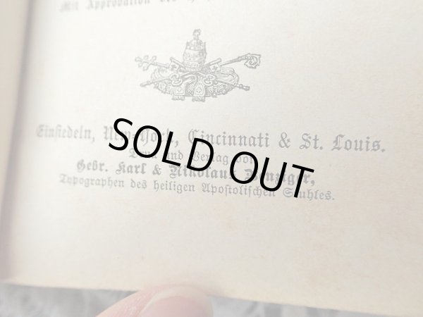 画像5: 【革エンボスシルバー装飾パーツ嵌め込み祈祷書】【1874年】ドイツ・アンティーク＆ヴィンテージ聖品 (5)
