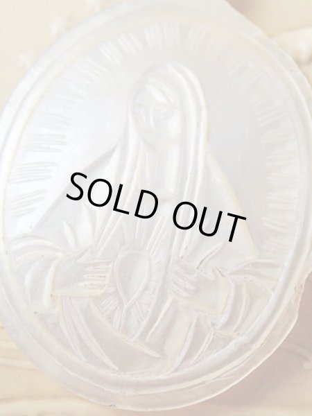 画像4: 【マザーオブパールカメオ】【楕円型聖母の御心】フランス・アンティーク＆ヴィンテージクロス (4)