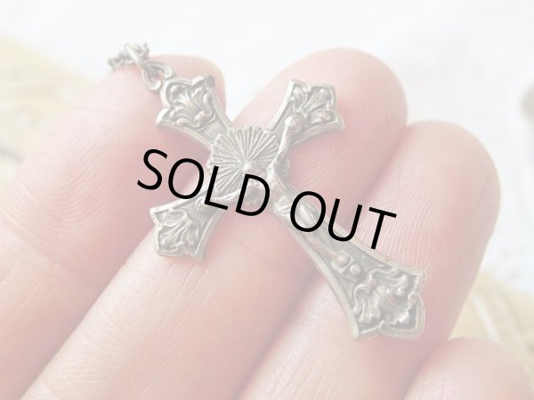 画像5: 【教会装飾風クロスフルーリー型】【ロザリオ用クロス】フランス・アンティーク＆ヴィンテージクロス (5)