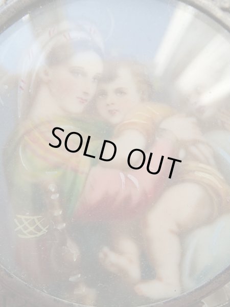 画像5: 【シルバー鍍金透かし装飾枠ミニアチュール】【小椅子の聖母】フランス・アンティーク＆ヴィンテージ聖品 (5)