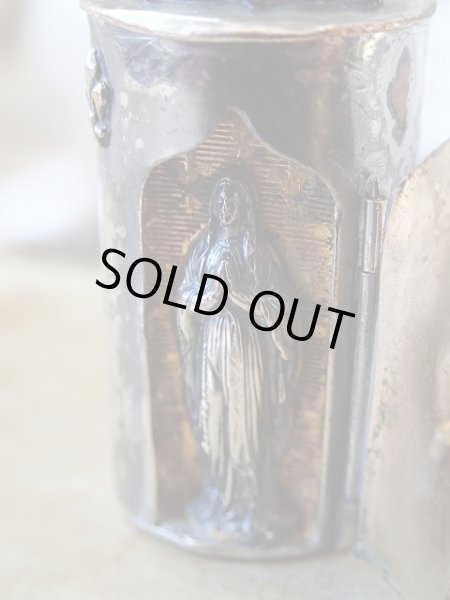 画像8: 【隠し扉聖像付ケース】【ノートルダム頭文字蓋フルールドリス文様】【ロザリオとセット】フランス・アンティーク＆ヴィンテージ聖品 (8)