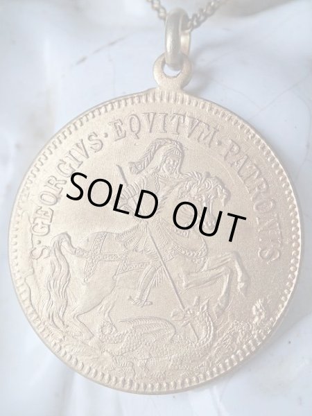 画像2: 【聖ジョルジョ（ゲオルギウス）】【イエス嵐を鎮める】【金鍍金】フランス・アンティーク＆ヴィンテージメダイ (2)