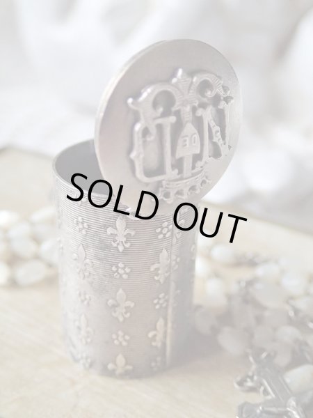 画像6: 【ノートルダム頭文字蓋】【フルールドリス文様ケース】【ロザリオとセット】フランス・アンティーク＆ヴィンテージ聖品 (6)