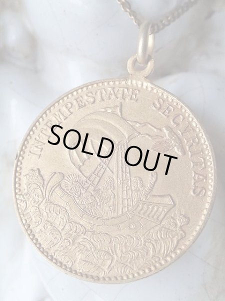 画像3: 【聖ジョルジョ（ゲオルギウス）】【イエス嵐を鎮める】【金鍍金】フランス・アンティーク＆ヴィンテージメダイ (3)