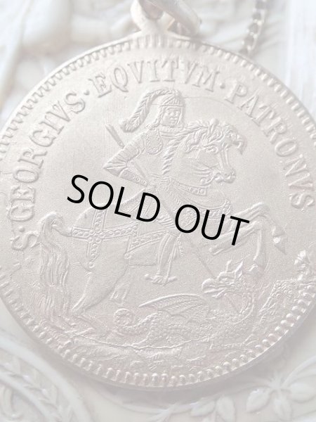 画像7: 【聖ジョルジョ（ゲオルギウス）】【イエス嵐を鎮める】【金鍍金】フランス・アンティーク＆ヴィンテージメダイ (7)